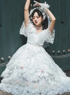 Swan Lake Series Lace Gothic Lolita Short Sleeve Dress -MIMY Lolita Shop 6 500x672 136