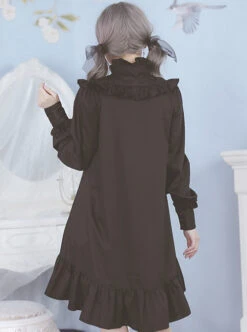 Ruffles Long Sleeves Stand Collar Gothic Lolita Dress -MIMY Lolita Shop 6 500x672 138