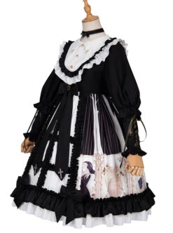 Dark Gold Hymn Series OP Gothic Lolita Long Sleeve Dress -MIMY Lolita Shop 6 500x672 139