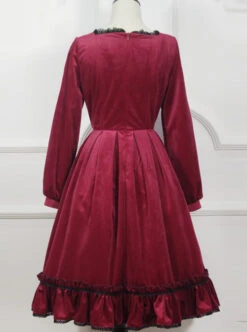 Little Red Riding Hood Series Retro Fairy Style OP Gothic Lolita Long Sleeve Dress -MIMY Lolita Shop 6 500x672 16