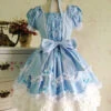 Cute Lace Elegant Sweet Lolita Short Sleeves Dress -MIMY Lolita Shop 6 500x672 166