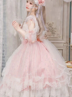 Crystalline Phantom Series Tea Party Sweet Lolita Pink Dress -MIMY Lolita Shop 6 500x672 177