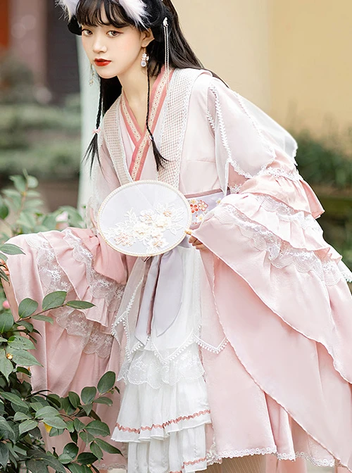 Cherry Blossom Festival Series OP Chinese Style Element Sweet Lolita Long Sleeve Dress 9 Cherry Blossom Festival Series OP Chinese Style Element Sweet Lolita Long Sleeve Dress - Image 7