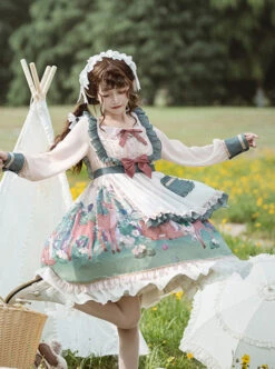 The Small Fawn Series OP Printing Sweet Lolita Long Sleeve Dress -MIMY Lolita Shop 6 500x672 186