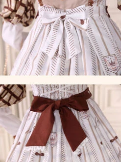 Fairy Tale Dessert Chefs Series Cute Bears Printing Sweet Lolita Off Shoulder Dress -MIMY Lolita Shop 6 500x672 190