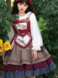 Berry Icing Series JSK Retro Pastoral Sweet Lolita Sling Dress -MIMY Lolita Shop 6 500x672 201
