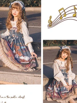 Detective Bear Series JSK Sweet Lolita Sling Dress -MIMY Lolita Shop 6 500x672 221