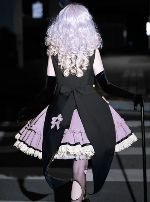 Phantom Thief Magician Series Tuxedo Playing Cards Halloween Playing Song Uniforms Sweet Lolita Vest Necktie Sleeveless Dress Set 8 Phantom Thief Magician Series Tuxedo Playing Cards Halloween Playing Song Uniforms Sweet Lolita Vest Necktie Sleeveless Dress Set - Image 6