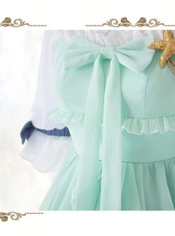 Marine Princess Series Sweet Lolita Gradient Sling Dress And Short Sleeve Lining -MIMY Lolita Shop 6 500x672 239