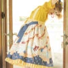 Cute Hamster Printing Yellow JSK Sweet Lolita Sling Dress
