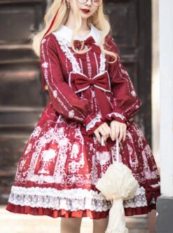 Full-blown Flowers Series Bowknot Ruffle Chiffon Sweet Lolita Long Sleeve Dress 17 Full-blown Flowers Series Bowknot Ruffle Chiffon Sweet Lolita Long Sleeve Dress -MIMY Lolita Shop 6 500x672 251