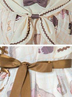 Little Bear's Dessert Series JSK High Waist Navy Neck Sweet Lolita Sleeveless Dress -MIMY Lolita Shop 6 500x672 260