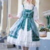Full-blown Flowers Series Bowknot Chiffon Sweet Lolita Sling Dress -MIMY Lolita Shop 6 500x672 261