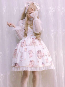 Oil Painting Angel Series JSK Sweet Lolita Sling Dress -MIMY Lolita Shop 6 500x672 282