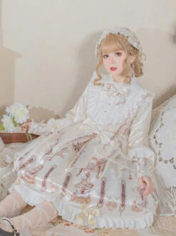 Finch And Cream Flower Series OP Sweet Lolita Long Sleeve Dress -MIMY Lolita Shop 6 500x672 292