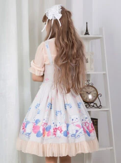 Cat And Wool Ball Series Sweet Lolita Sling Dress -MIMY Lolita Shop 6 500x672 293