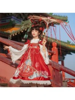 Morning Dew Series JSK Weaving Gold Craft Chinese Style Retro Gorgeous Printing Classic Lolita Sling Dress 21 Morning Dew Series JSK Weaving Gold Craft Chinese Style Retro Gorgeous Printing Classic Lolita Sling Dress -MIMY Lolita Shop 6 500x672 317