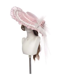 Riparbella Series White Pink Noble Gorgeous Flower Wedding Classic Ribbon Bowknot Ruffles Lolita Sleeveless Dress Hat Set 17 Riparbella Series White Pink Noble Gorgeous Flower Wedding Classic Ribbon Bowknot Ruffles Lolita Sleeveless Dress Hat Set -MIMY Lolita Shop 6 500x672 323