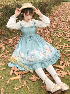 Rabbit Basket Series JSK Ruffle Classic Lolita Sling Dress -MIMY Lolita Shop 6 500x672 344