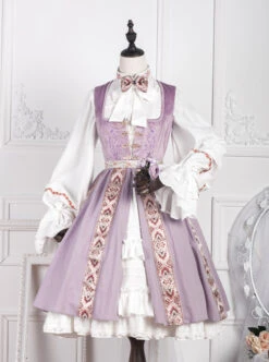 Anna Polka Series Embroidery Retro Classic Lolita Jumper Dress -MIMY Lolita Shop 6 500x672 414