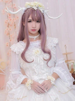 White Bride Chiffon Classic Lolita Sling Dress JSK -MIMY Lolita Shop 6 500x672 415