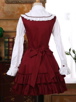 Classic Cotton Long Sleeves Ruffle Lolita Dress -MIMY Lolita Shop 6 500x672 461
