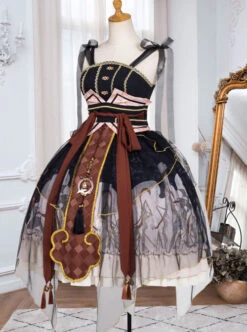 Mythical Animals Fight Series JSK Classic Lolita Sling Dress -MIMY Lolita Shop 6 500x672 466