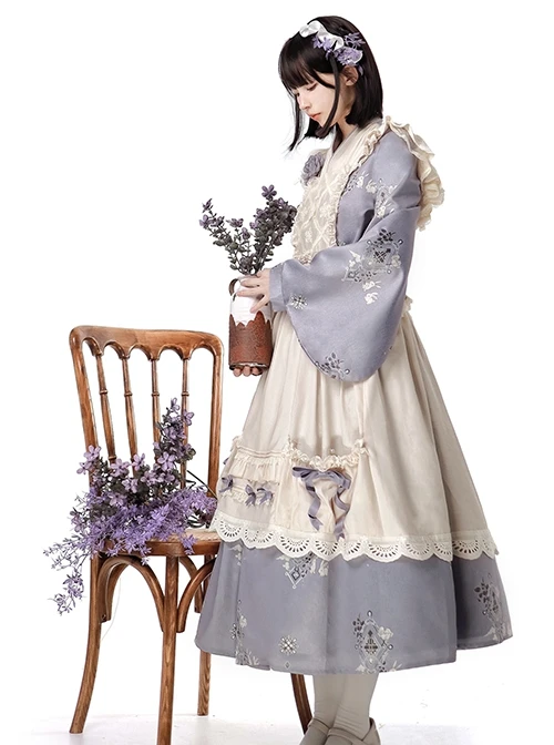 Pharmacy In The Clouds Series Chinese Style Han Elements Forest Vibes Gentle Sweet Light Purple Lolita Dress Apricot Overskirt Two Piece Set 12 Pharmacy In The Clouds Series Chinese Style Han Elements Forest Vibes Gentle Sweet Light Purple Lolita Dress Apricot Overskirt Two Piece Set - Image 10