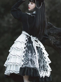 Eye Of Red Heart Series OP Retro Stitching Gothic Lolita Long Sleeve Dress -MIMY Lolita Shop 6 500x672 68