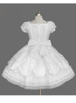 Black And White Cotton Elegant Gothic Lolita Short Sleeves Dress -MIMY Lolita Shop 6 500x672 81