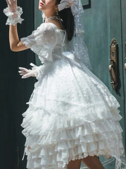Swan Lake Series Lace Gothic Lolita Short Sleeve Dress -MIMY Lolita Shop 7 500x672 111
