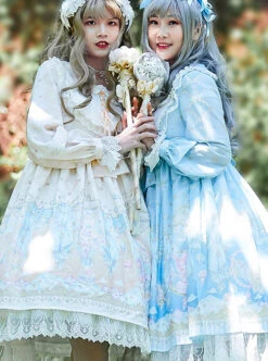Ballet Rabbit Series OP Doll Collar Sweet Lolita Long Sleeve Dress -MIMY Lolita Shop 7 500x672 137