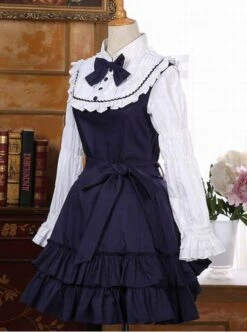 Retro Palace Style Flounced Sweet Lolita Long Sleeve Dress -MIMY Lolita Shop 7 500x672 145