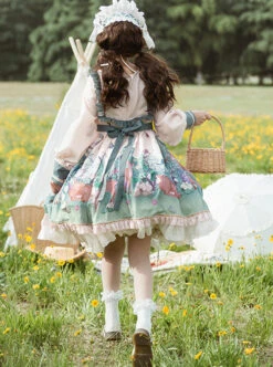 The Small Fawn Series OP Printing Sweet Lolita Long Sleeve Dress -MIMY Lolita Shop 7 500x672 146
