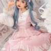 Starry Night Insomnia Series OP Pure Color Sweet Lolita Long Sleeve Dress