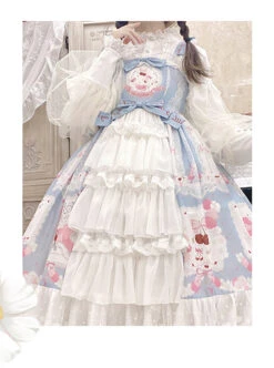 Cherry Town Series JSK Cherry Printing Sweet Lolita Sling Dress -MIMY Lolita Shop 7 500x672 152