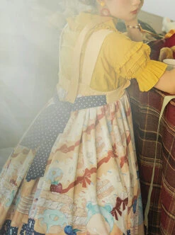 Cute Hamster Printing Yellow JSK Sweet Lolita Sling Dress 12 Cute Hamster Printing Yellow JSK Sweet Lolita Sling Dress -MIMY Lolita Shop 7 500x672 194