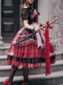 The Little Witch Poem Series Sweet Lolita Sling Dress And Shirt Set -MIMY Lolita Shop 7 500x672 208