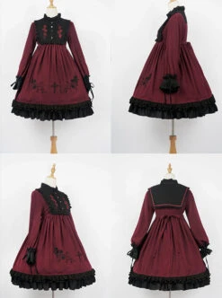 Oath Roses Series OP Gothic Lolita Long Sleeve Dress -MIMY Lolita Shop 7 500x672 22