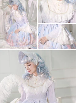 November's Ode Series OP Cute Printing Sweet Lolita Trumpet Sleeve Dress -MIMY Lolita Shop 7 500x672 222