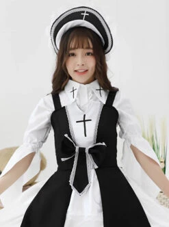 Cross Witch Gothic Lolita Black Or Red Dress And Shirt And Hat Set -MIMY Lolita Shop 7 500x672 24