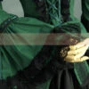Victorian Retro Green And Black Lace Short Sleeves Classic Lolita Dress