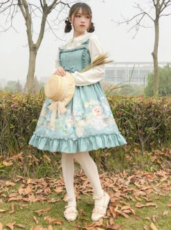 Rabbit Basket Series JSK Ruffle Classic Lolita Sling Dress -MIMY Lolita Shop 7 500x672 272