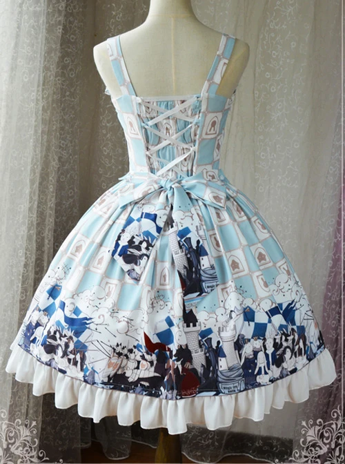 Magic Tea Party War Of Thrones Series Printing Classic Lolita Sling Dress Version 1 10 Magic Tea Party War Of Thrones Series Printing Classic Lolita Sling Dress Version 1 - Image 8