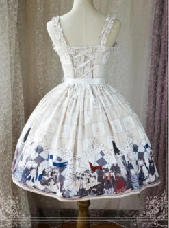 Magic Tea Party War Of Thrones Series Printing Classic Lolita Sling Dress Version 2 -MIMY Lolita Shop 7 500x672 335