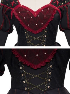 The Queen Of Hearts Series OP Gothic Lolita Printing Long Sleeve Dress -MIMY Lolita Shop 7 500x672 34