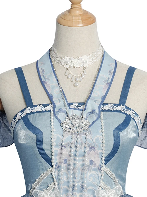 Phoenix Chirping Series JSK Chinese Style Classic Lolita Sling Dress 5 Phoenix Chirping Series JSK Chinese Style Classic Lolita Sling Dress - Image 3