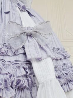 Purple Elegant Square Neck Bowknot Decoration Spring Summer Pure Color Classic Lolita Sleeveless Dress -MIMY Lolita Shop 7 500x672 354