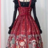Alice's Christmas Series JSK Classic Lolita Wine Red Sling Dress -MIMY Lolita Shop 7 500x672 364