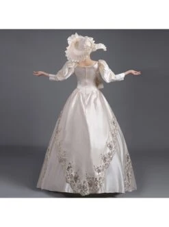 Champagne Puff Mid-length Sleeve Pearls Large Bowknot Court Ladylike Style Elegant Charming Prom Lolita Dress -MIMY Lolita Shop 7 500x672 447